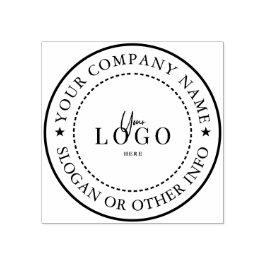 Maak je eigen moderne ronde aangepaste bedrijfslog 	rubberstempel