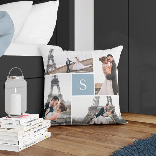 Maak je eigen monogram 5-foto galerij kussen