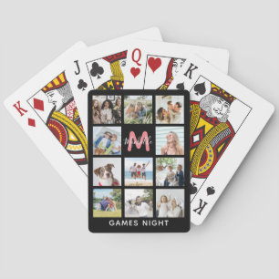 Maak Je Eigen Monogram Foto Collage Pokerkaarten