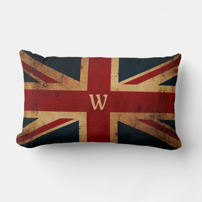 Maak Je Eigen Monogram Union Jack Kussen (Voorkant)