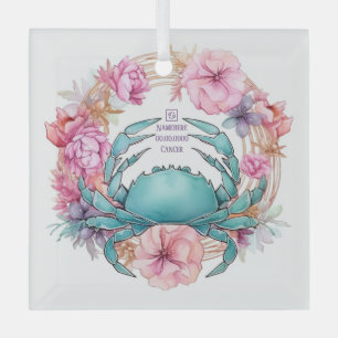 Maak je eigen mooie Kreeft-zodiakus Glas Ornament