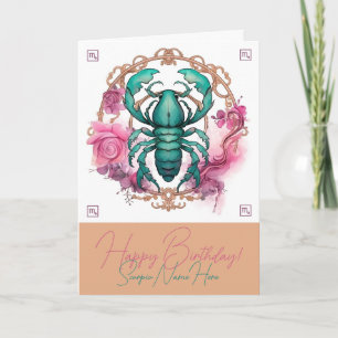 Maak Je Eigen Mooie Schorpioen Zodiac Feestdagen Kaart