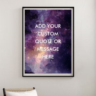 Maak Je Eigen Motiverende Citaat - Galaxy Nevel Poster