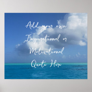 Maak je eigen Motiverende Inspirerende Oceaan Poster