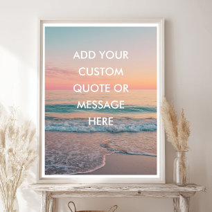Maak Je Eigen Motiverende Spreuk - Pastelkleurige  Poster