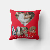 Maak je eigen Mr en Mrs foto Passend paar Kussen (Achterkant)