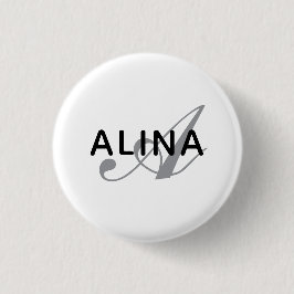 Maak je eigen naam monogram ontwerp 1¼ Rond Ronde Button 3,2 Cm