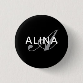 Maak je eigen naam monogram ontwerp 1¼ Rond Ronde Button 3,2 Cm