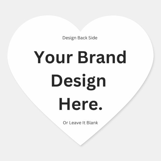 Maak je eigen ontwerp en print hart sticker (Voorkant)