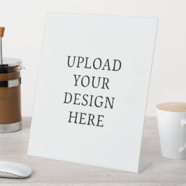 Maak je eigen ontwerpportret reclamebord met voetstuk