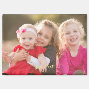 Maak je eigen op maat gemaakte familiefoto koelkas magneet