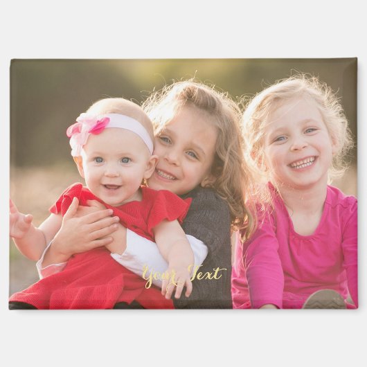 Maak je eigen op maat gemaakte familiefoto koelkas magneet (Voorkant)