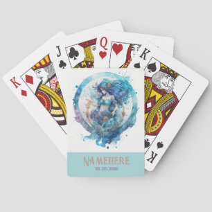 Maak je eigen paarse en blauwe Waterman-sterrenbee Pokerkaarten