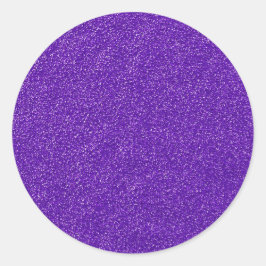 Maak Je Eigen Paarse Glitter Ronde Sticker