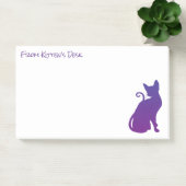 Maak Je Eigen Paarse Kat Silhouet Post-it® Notes (Kantoor)