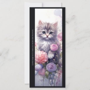 Maak Je Eigen Paarse Kitten Bloem Boeklegger Kaart