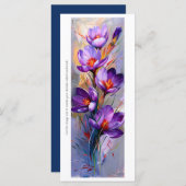 Maak je eigen paarse krokus bladwijzerkaart (Voorkant / Achterkant)