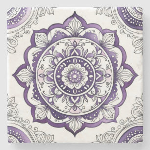 Maak Je Eigen Paarse Talavera Mandala Stenen Onderzetter