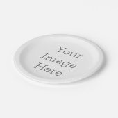 Papieren bordjes, 17,8 cm Rond papieren bordje (Gekanteld)