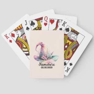Maak Je Eigen Pastelkleurige Regenboog Heksenhoed Pokerkaarten