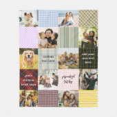Maak Je Eigen Patchwork 10 Foto Collage Fleece Deken (Voorkant)