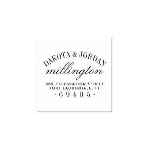 Maak je eigen persoonlijke huwelijksretouradres 	rubberstempel