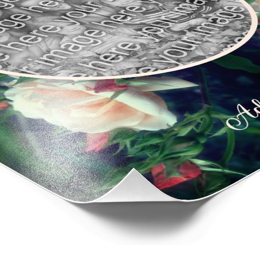 Maak je eigen perzikroos en knoppen 8x10 foto afdruk (Hoek)