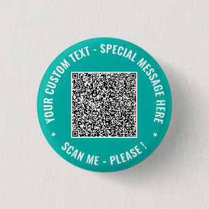 Maak Je Eigen QR Code Knoppen Gepersonaliseerde Te Ronde Button 3,2 Cm