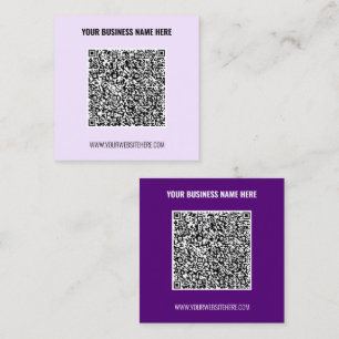 Maak Je Eigen QR Code Zakelijke Kaarten Sjabloon Vierkante Visitekaartje