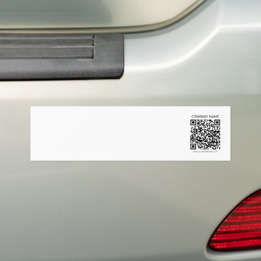 Maak je eigen QR-code | Zwart en Wit Bumpersticker (Op auto)