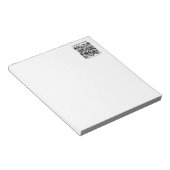 Maak je eigen QR-code | Zwart en Wit Notitieblok (Schuin)