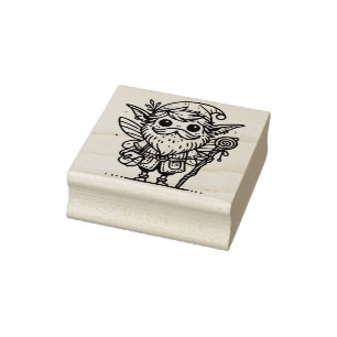 Maak Je Eigen Reizende Feeën Wijze Man Rubberstempel