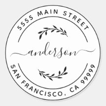 Maak Je Eigen Retouradres Klassieke Ronde Vorm