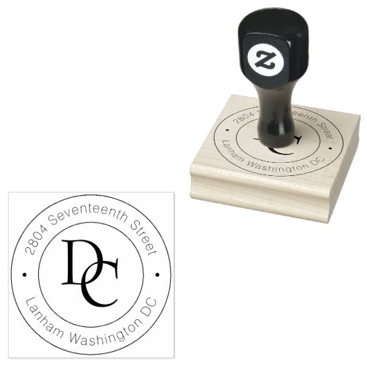 Maak Je Eigen Retouradres Moderne Calligrafie Rubberstempel (Gestempeld)