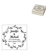 Maak je eigen, retouradres paar 	rubberstempel (Gestempeld)