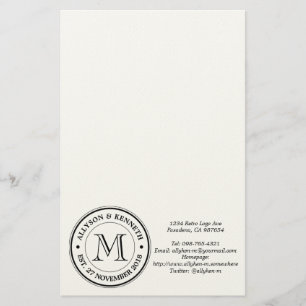 Maak je eigen Retro Logo Typografie Monogram Briefpapier