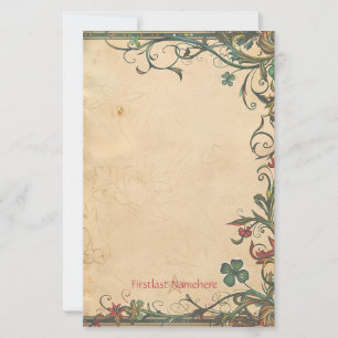 Maak Je Eigen Rode Oranje Goud Groene Geluks Klave Briefpapier