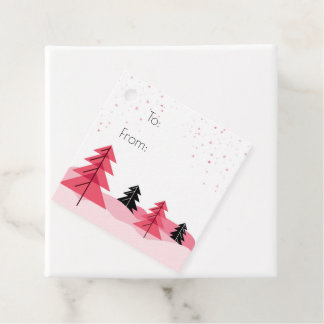 Maak Je Eigen Rode Winter Kerstbomen Bedankjes Labels
