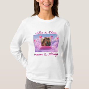 Maak je eigen romantische hartfoto sjabloon t-shirt