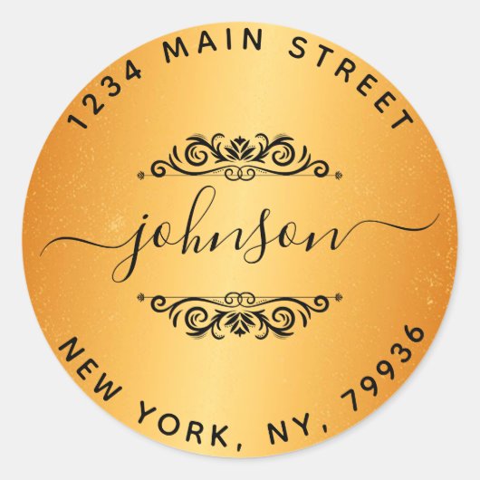 Maak Je Eigen Ronde Retouradres Ronde Sticker (Voorkant)