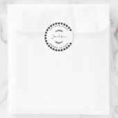 Maak je eigen ronde retouradres ronde sticker (Tas)