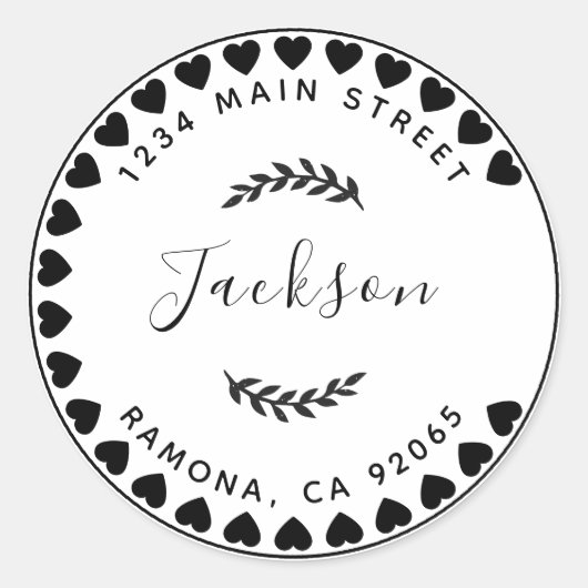 Maak je eigen ronde retouradres ronde sticker (Voorkant)