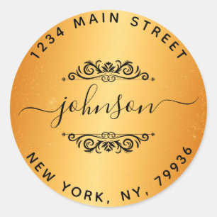 Maak Je Eigen Ronde Retouradres Sticker