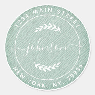 Maak Je Eigen Ronde Retouradres Wit Zwart Sticker