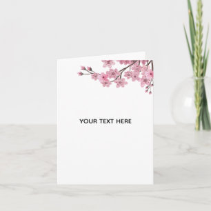 Maak je eigen roze kersenbloesem kaart