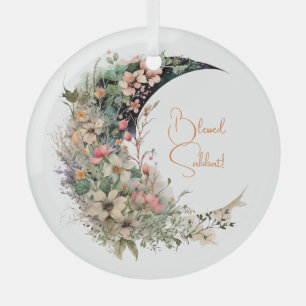 Maak Je Eigen Roze Weide Bloemstijgende Maan Glas Ornament