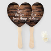 Maak je eigen rustieke buitenbruiloft handwaaier (Voorkant en achterkant)