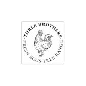 Maak je eigen Rustige Ronde Kip Eieren Stamp Rubberstempel (Afrduk)