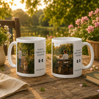 Maak je eigen Samen door het leven lopen foto Koffiemok