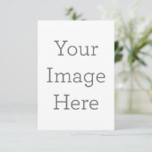 8,9 x 12,7 cm Enkele Save The Date kaart (Staand voorkant)